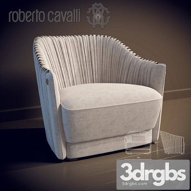 Armchair sharpei roberto cavalli 3dsmax Download - thumbnail 1