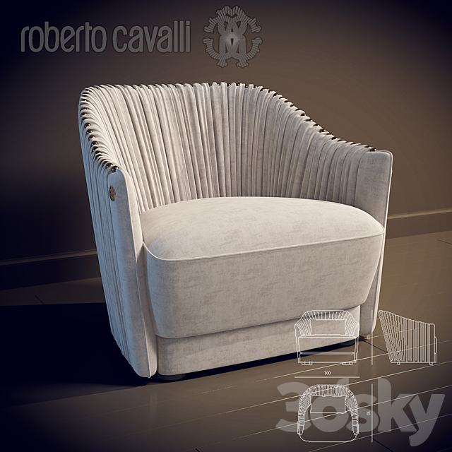 Armchair Sharpei Roberto Cavalli 3DSMax File - thumbnail 1