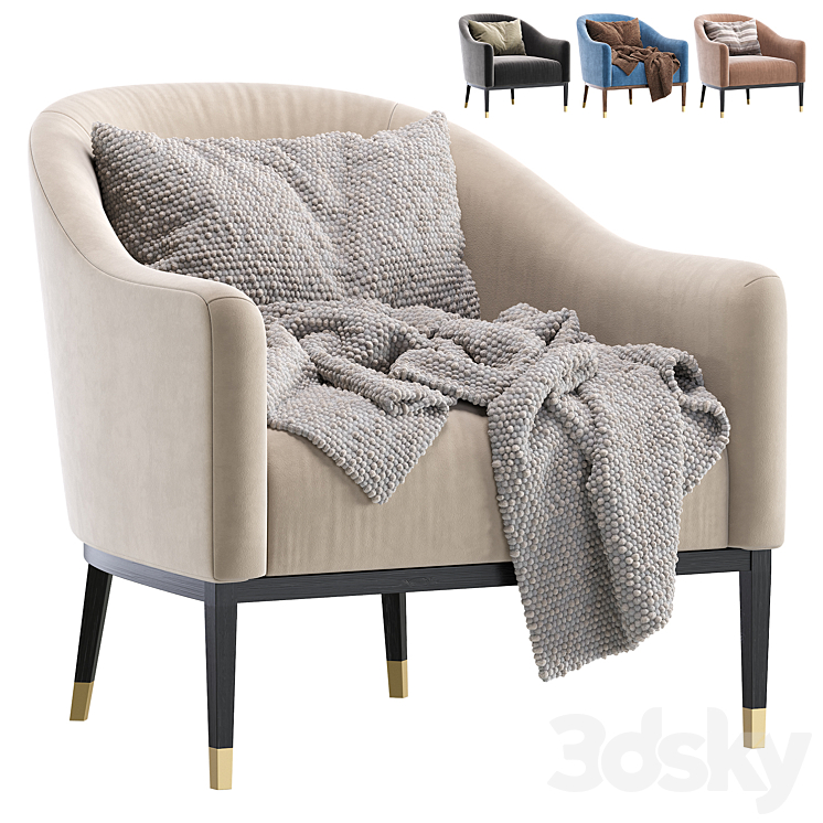 Armchair SHIPROK by Cazarina Interiors\/Кресло ШИПРОК 3DS Max Model - thumbnail 1