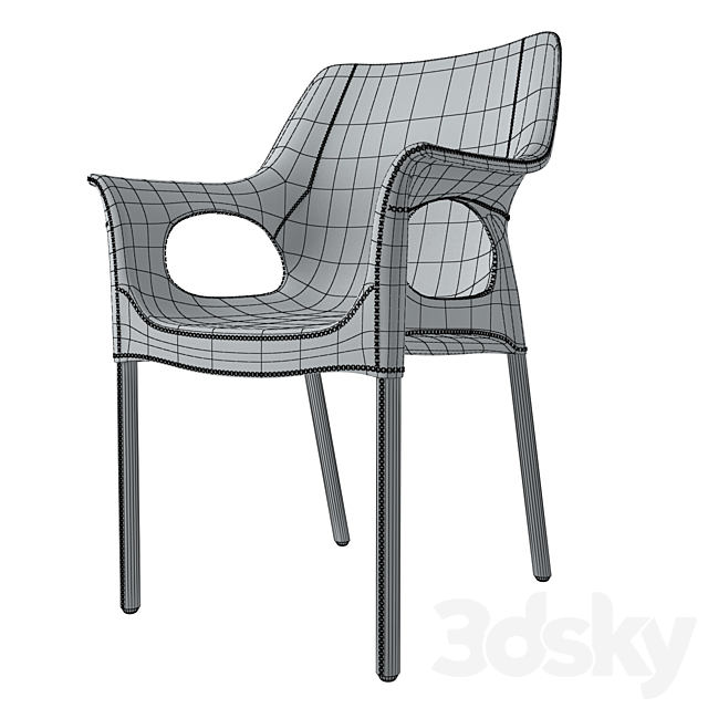 Armchair Sol & Luna Capiata 3DSMax File - thumbnail 3