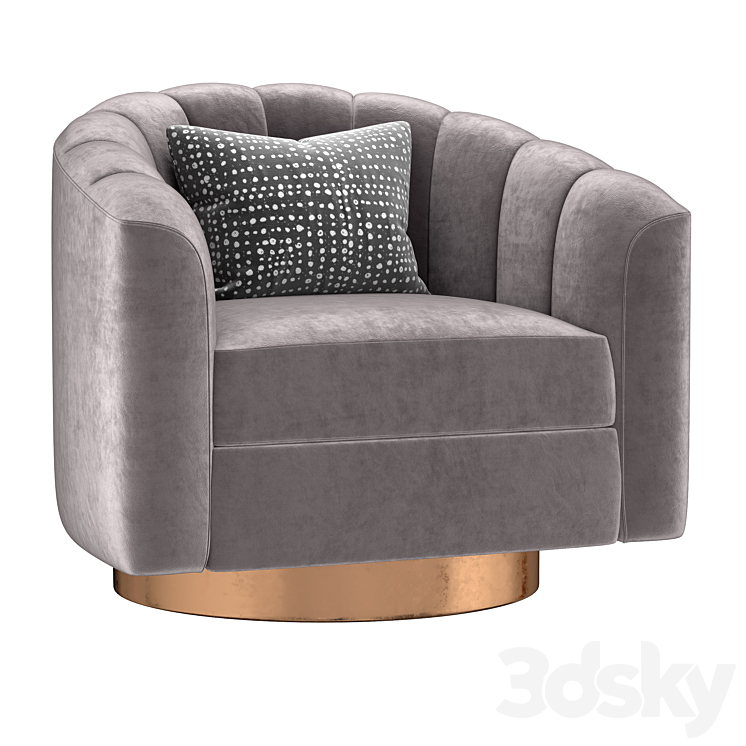 Armchair SORBONNE 2 3DS Max Model - thumbnail 2