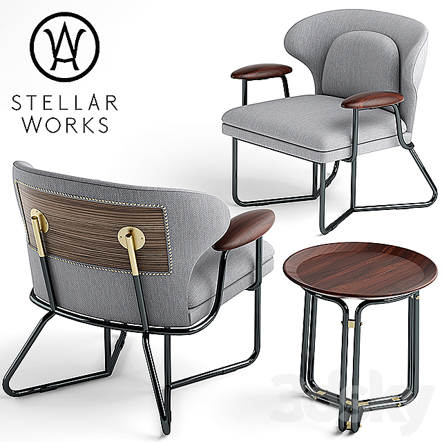 Armchair STELLAR WORKS CHILLAX LOUNGE CHAIR 3DSMax File - thumbnail 1