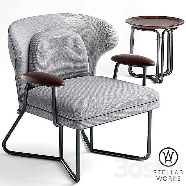 Armchair STELLAR WORKS CHILLAX LOUNGE CHAIR 3DSMax File - thumbnail 3