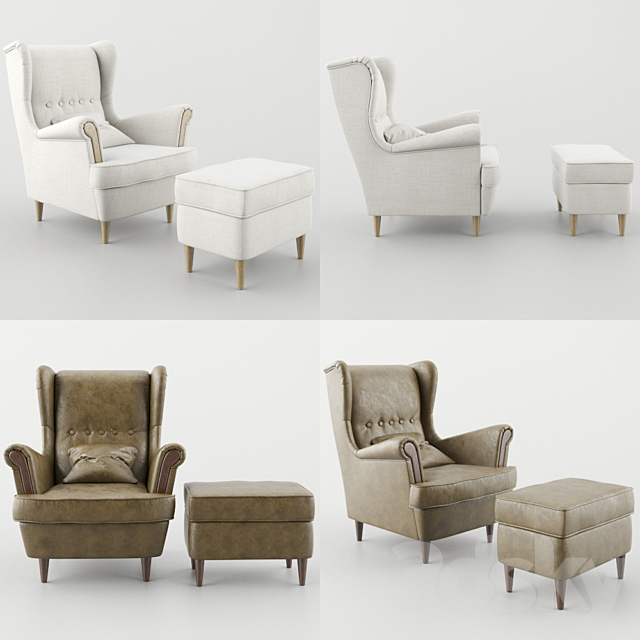 armchair strandmon 3ds Max - thumbnail 1