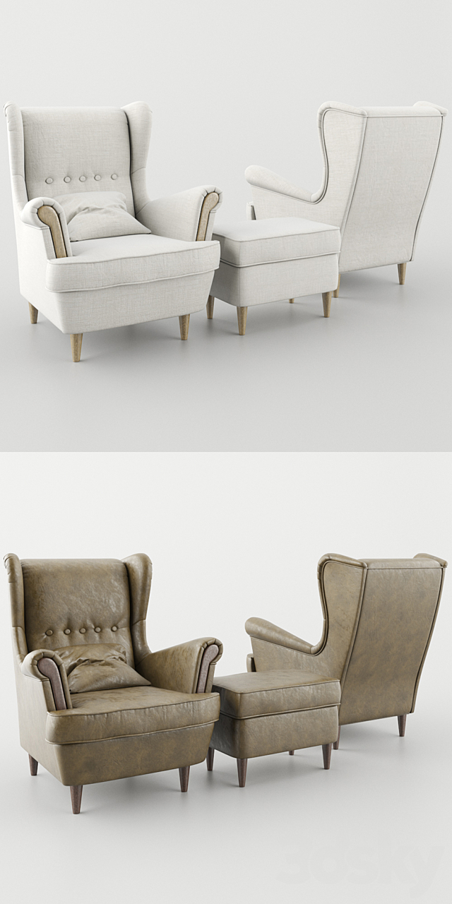 armchair strandmon 3ds Max - thumbnail 2