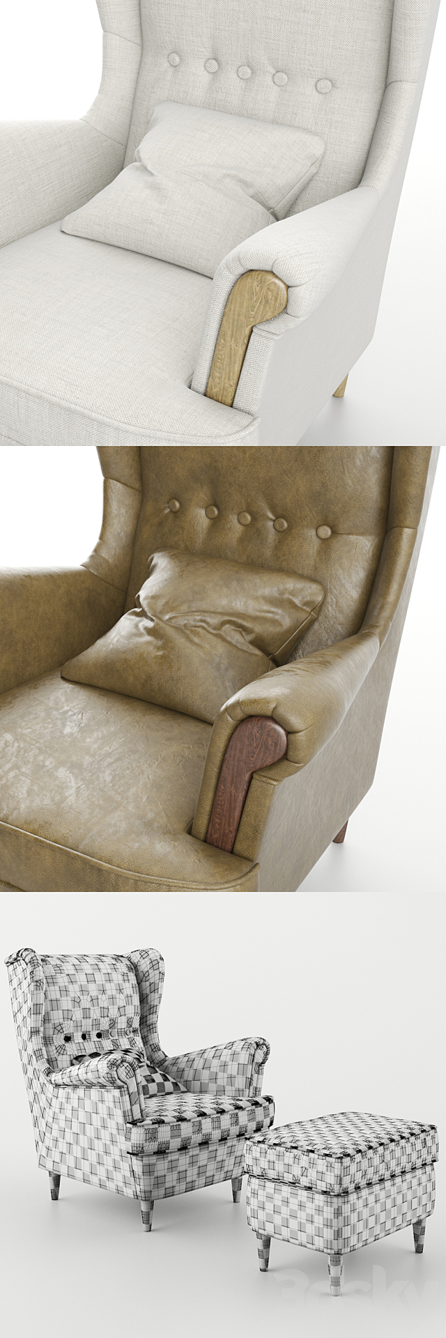 armchair strandmon 3ds Max - thumbnail 3