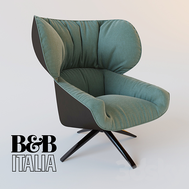 Armchair Tabano 3DS Max Model - thumbnail 1