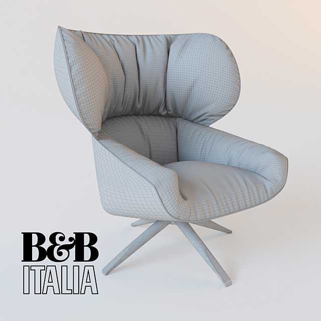 Armchair Tabano 3DS Max Model - thumbnail 2