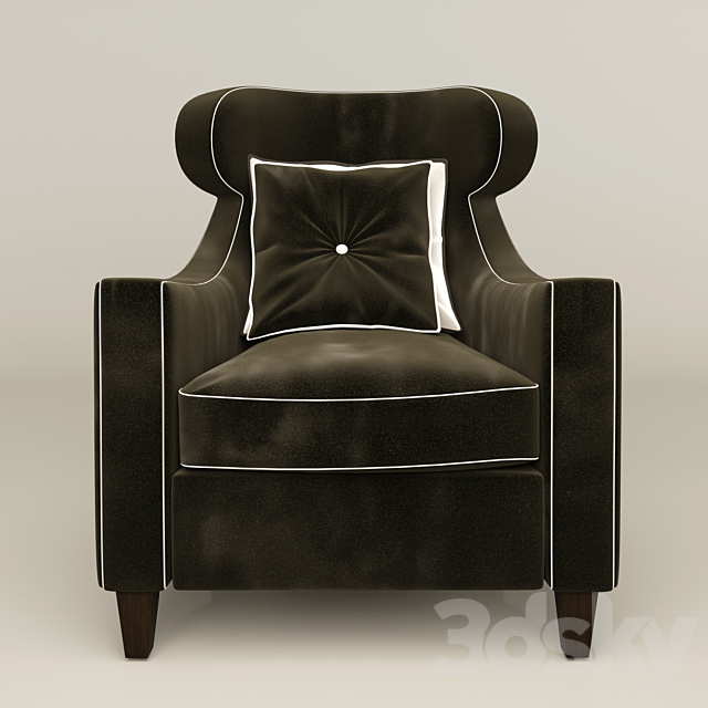 armchair & table 3ds Max - thumbnail 2