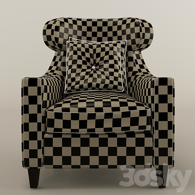 armchair & table 3ds Max - thumbnail 3