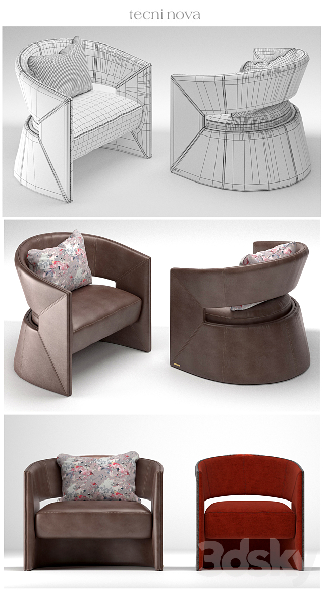 Armchair Tecni Nova 3DSMax File - thumbnail 2