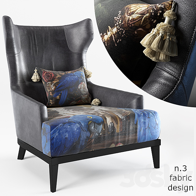 armchair – The Black Attitude – by Momenti Casa 3dsMax Model - thumbnail 1