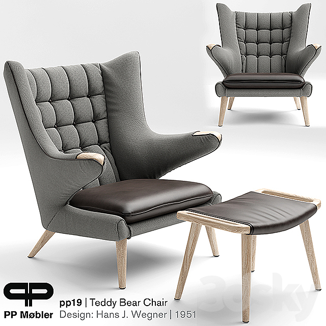 Armchair THE TEDDY BEAR CHAIR PP19 3DSMax File - thumbnail 1