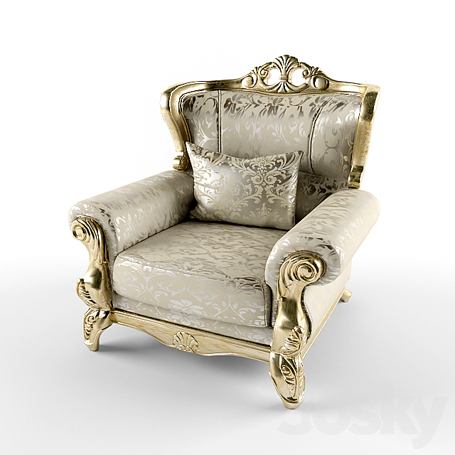 Armchair Ulisse Silik 3DSMax File - thumbnail 1