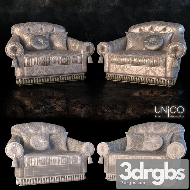 Armchair Unizzo Verdi 3dsmax Download - thumbnail 1