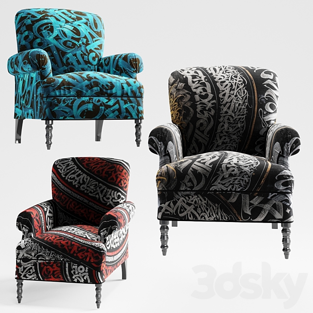 Armchair Vanguard Furniture Vanguard 382 3ds Max - thumbnail 1