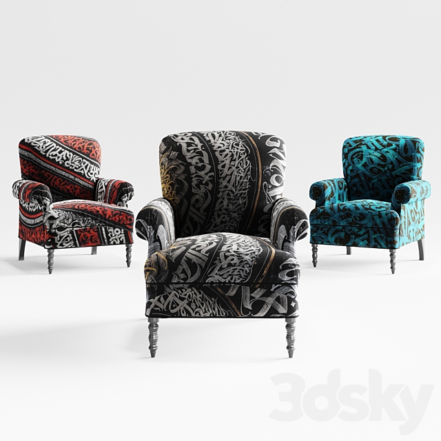 Armchair Vanguard Furniture Vanguard 382 3ds Max - thumbnail 2