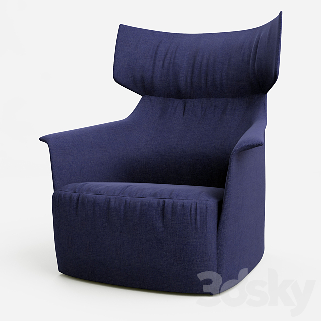 Armchair Varenna Santa Monica Home 3DS Max Model - thumbnail 1