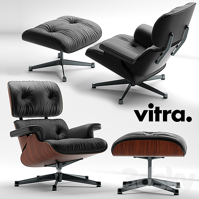 Armchair Vitra Lounge Chair 3DSMax File - thumbnail 1