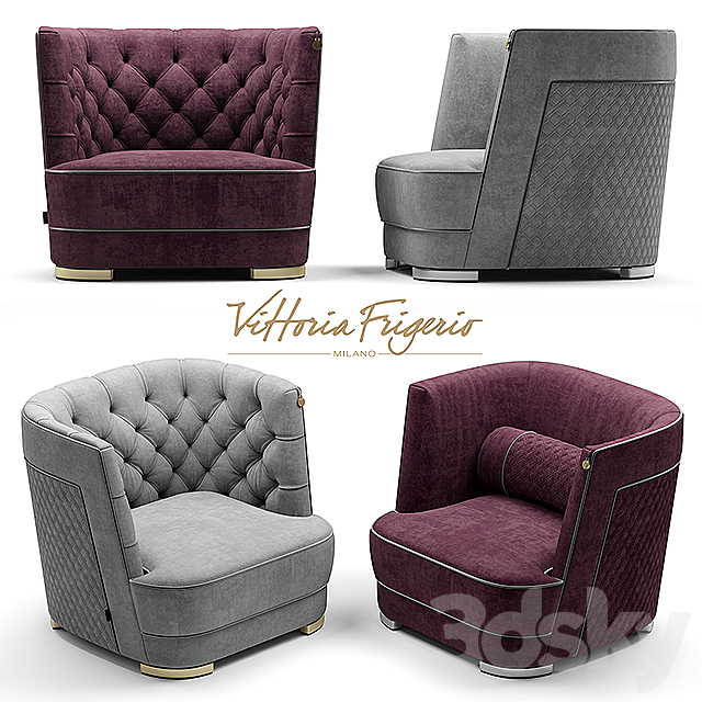 Armchair vittoria frigerio GREPPI 3DSMax File - thumbnail 1