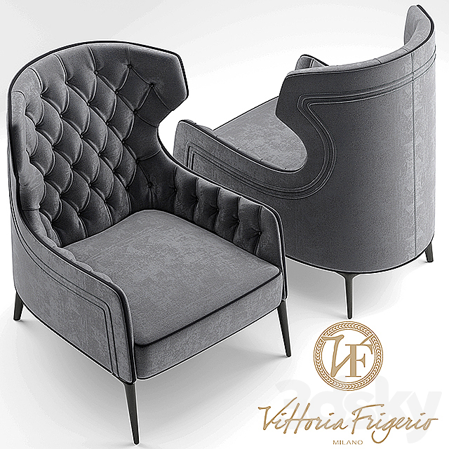 Armchair Vittoria Frigerio PIOLA BERGERE 3DSMax File - thumbnail 1