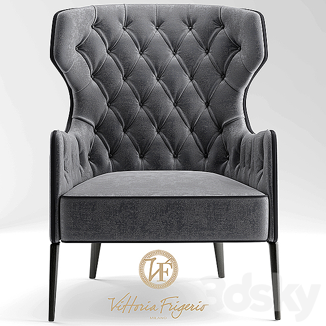 Armchair Vittoria Frigerio PIOLA BERGERE 3DSMax File - thumbnail 2