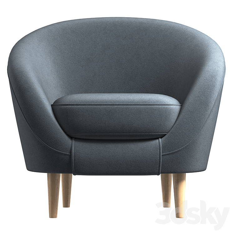 Armchair Volsey Happy Grafit 3DS Max Model - thumbnail 2