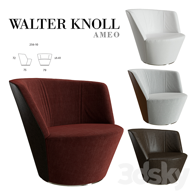 Armchair Walter Knoll Ameo 3DSMax File - thumbnail 1