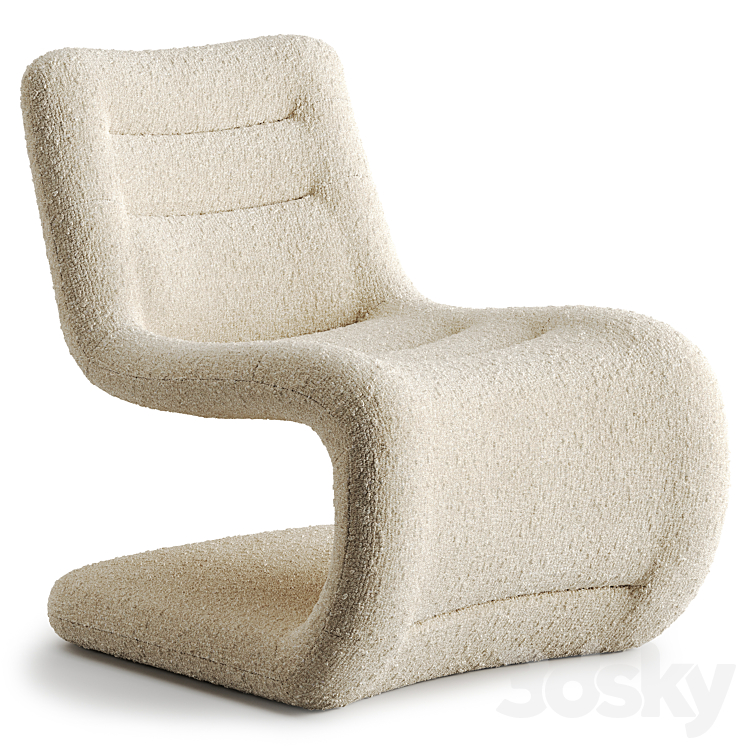 Armchair Wilson La Redoute AM.PM. 3DS Max Model - thumbnail 1