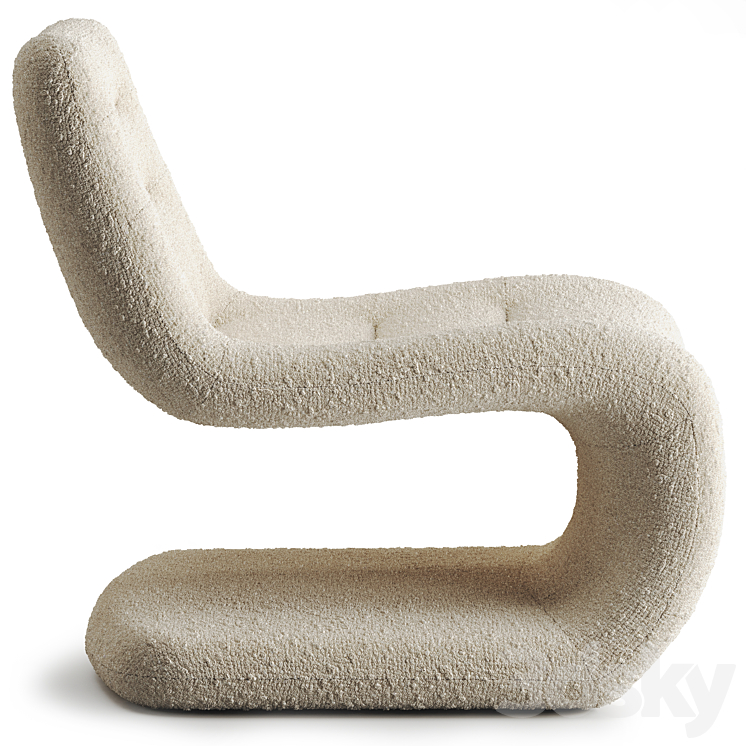 Armchair Wilson La Redoute AM.PM. 3DS Max Model - thumbnail 2