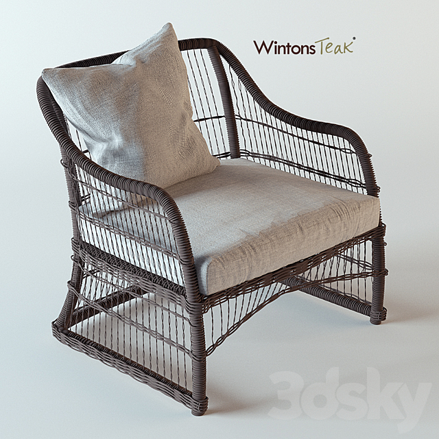 Armchair WIntonsTeak ELAN DEEPSEATER PR3 3DSMax File - thumbnail 1