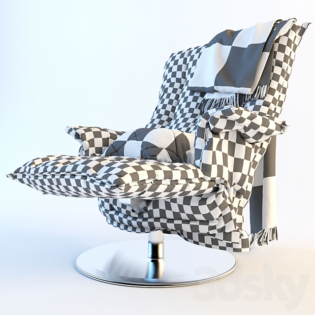 Armchair Woodnotes K CHAIR WITH ARMRESTS 3DS Max Model - thumbnail 2