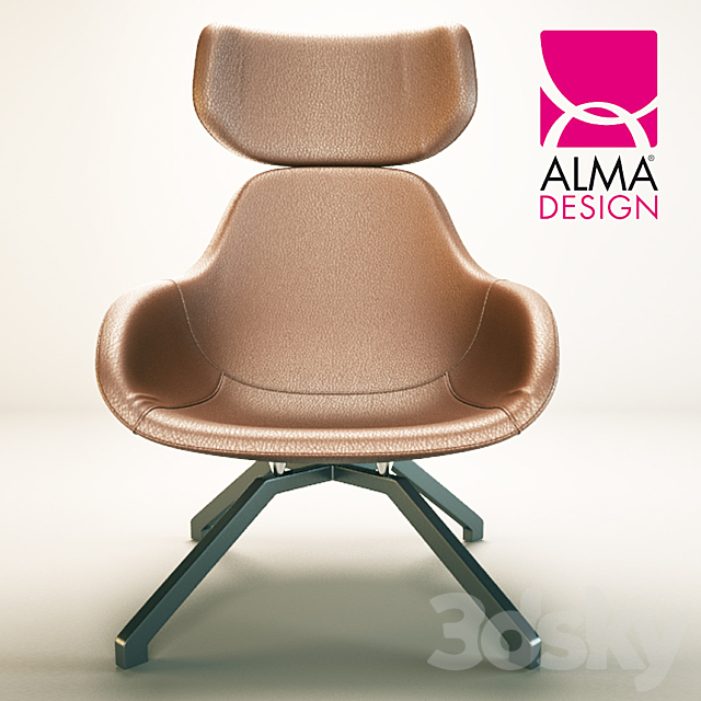 Armchair X 2BIG by ALMA DESIGN 3DSMax File - thumbnail 1