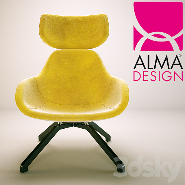 Armchair X 2BIG by ALMA DESIGN 3DSMax File - thumbnail 3