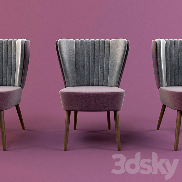 Armchair_01 3DS Max Model - thumbnail 2