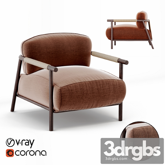 Armchair_3 3dsmax Download - thumbnail 1