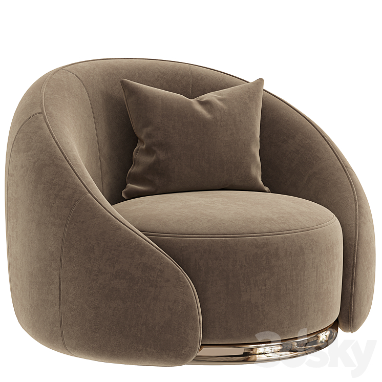 Armchair_Abbracci 3DS Max - thumbnail 2