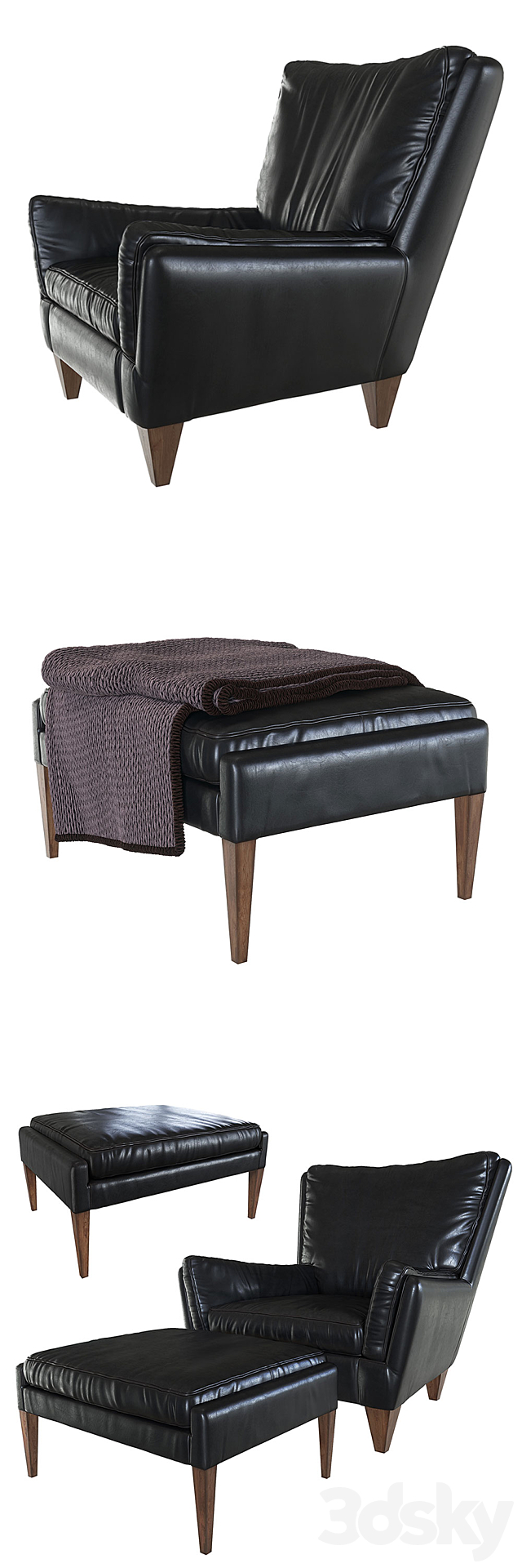 Armchair_Footstool_V11_Illum Wikkelso 3DSMax File - thumbnail 2