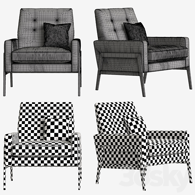 Armchair_Made_Cecil 3ds Max - thumbnail 3