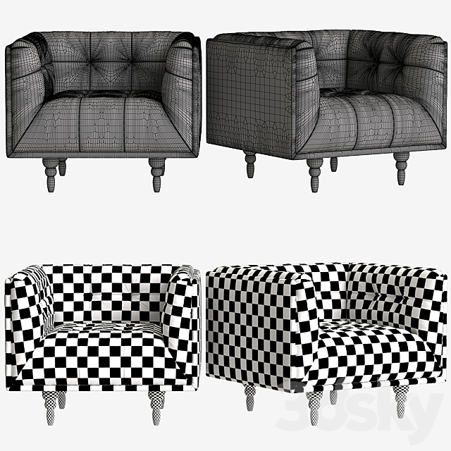 Armchair_Made_Connor 3DS Max Model - thumbnail 3