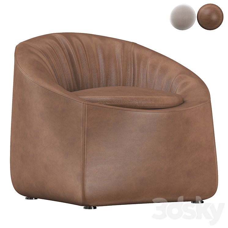 Armchair_Minotti_CAPRI 3DS Max Model - thumbnail 2