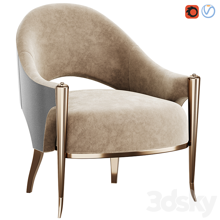 ARMCHAIR_PRETTY_LITTLE_THING 3DS Max Model - thumbnail 1