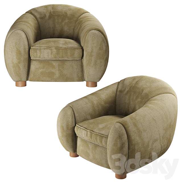 ARMCHAIRS BY JEAN ROYÈRE 3ds Max - thumbnail 1