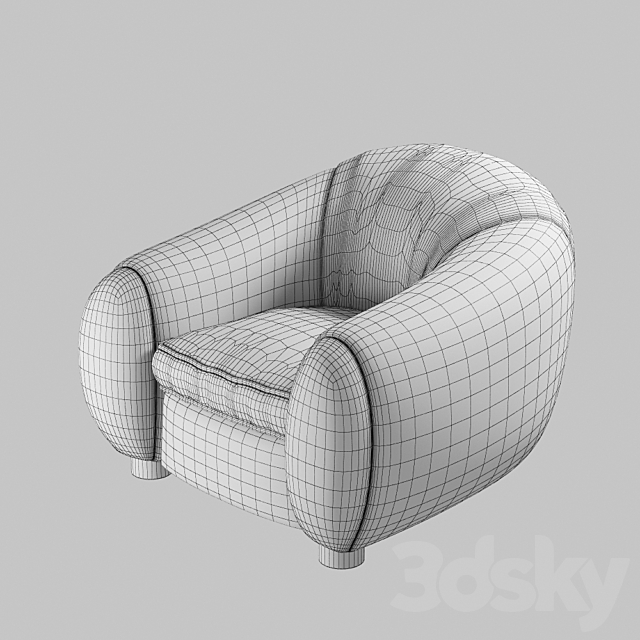 ARMCHAIRS BY JEAN ROYÈRE 3ds Max - thumbnail 2