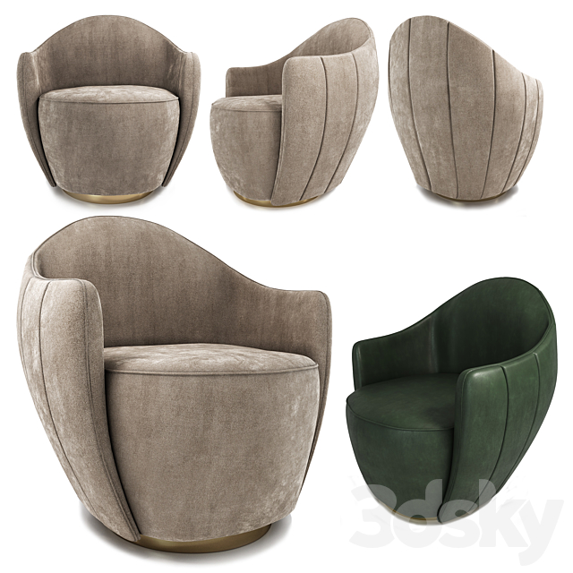 ARMCHAIRS HERMES DV Home 3ds Max - thumbnail 1