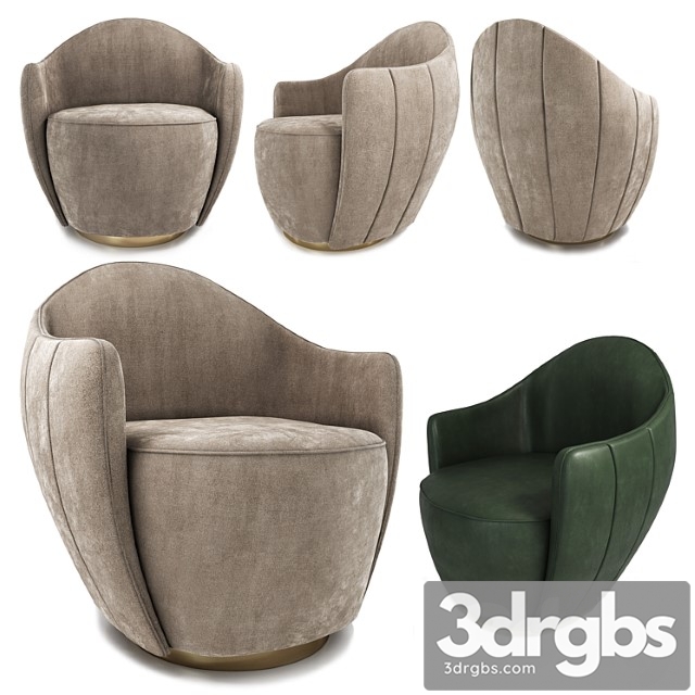 Armchairs hermes dv home 3dsmax Download - thumbnail 1