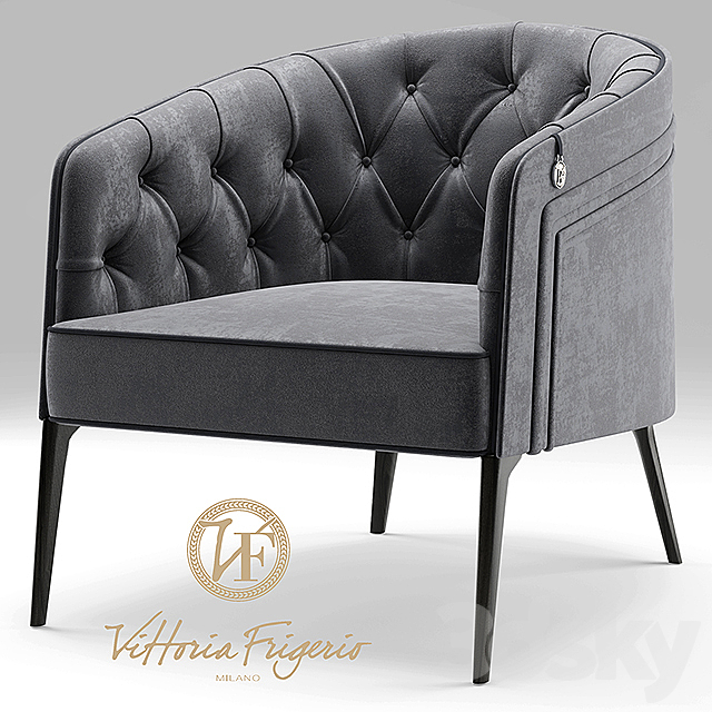 Armchairs Vittoria Frigerio descrizione 3DS Max Model - thumbnail 2