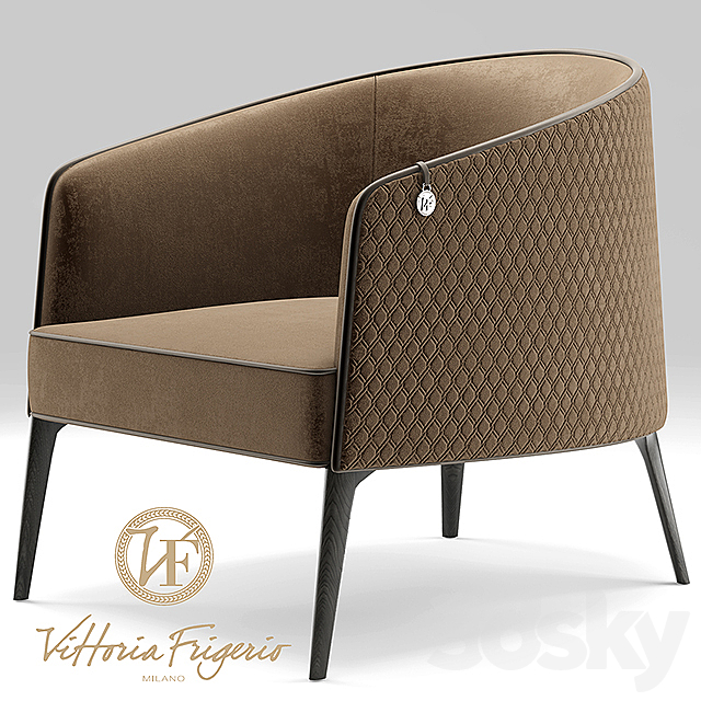 Armchairs Vittoria Frigerio descrizione 3DS Max Model - thumbnail 3