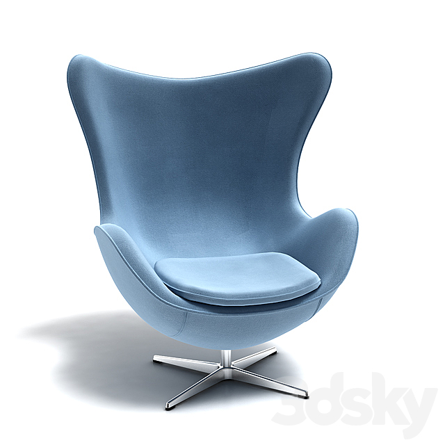 Arne-Jacobsen-Egg-Chair 3ds Max - thumbnail 1