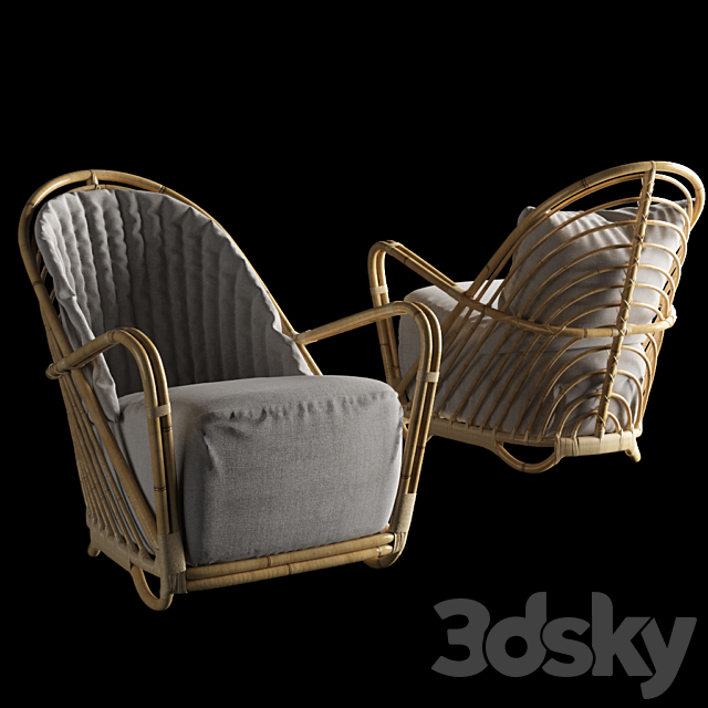 Arne Jacobsen Sika Design – Charlottenborg Lounge Chair (for reloading) 3DSMax File - thumbnail 2